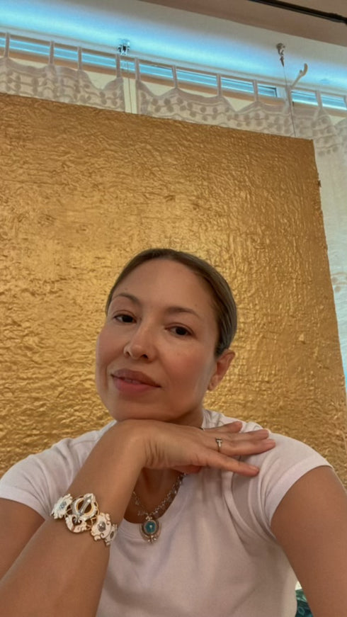 Chakra Lotus / Khalsa Empowerment Bracelets ... with Lion Portraits on the sides