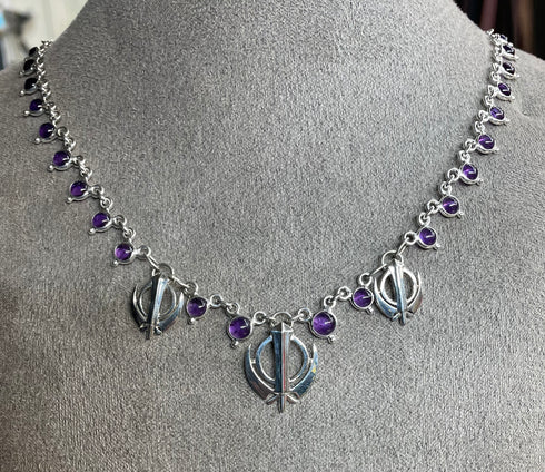 Gemstone necklaces with 3 khandas / adi shaktis