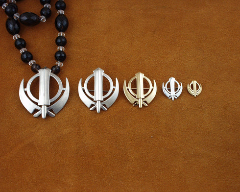 Simple khanda / adi shakti pin pendants