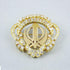 Gold and Diamond Khanda / Adi Shakti pin pendant