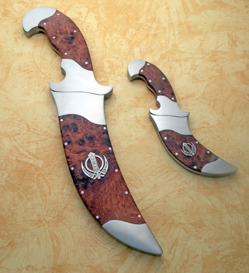 Natural amboyna burl hardwood Kirpans