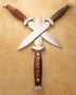 3 wooden handled daggers