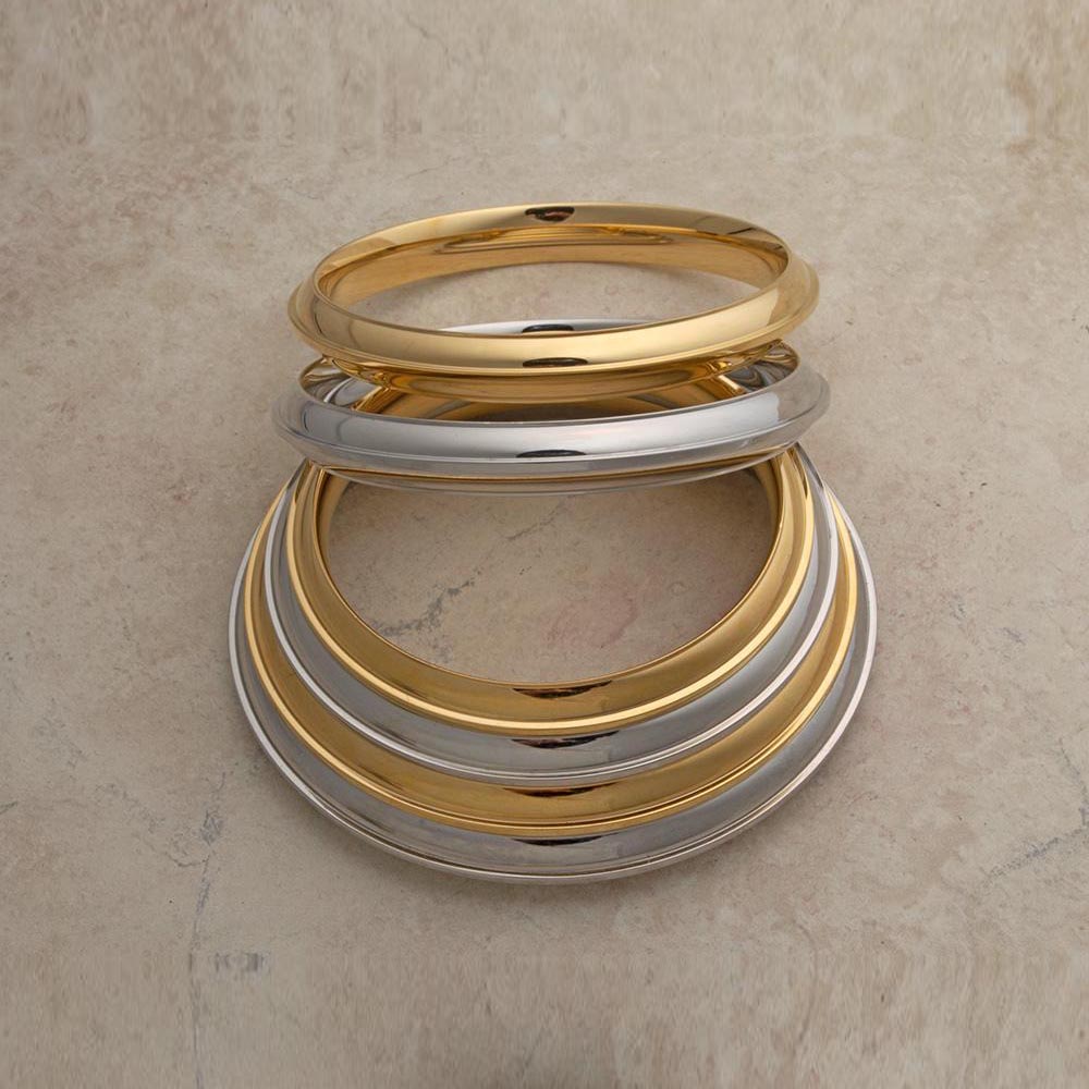 Medium heavyweight solid stainless steel Karas - some with gold tone