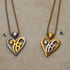 Elegant Gold-tone Heart Ekongkar Pendants