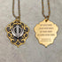 Two-tone steel Khanda / Adi Shakti Shield medallion keyrings or pendants on chains - with Mool Mantra or Mangala Charan Mantra