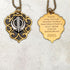 Two-tone steel Khanda / Adi Shakti Shield medallion keyrings or pendants on chains - with Mool Mantra or Mangala Charan Mantra