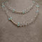 Blue Agate, Quartz Crystal and Solid Silver Bead Tantric Necklace