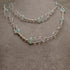Blue Agate, Quartz Crystal and Solid Silver Bead Tantric Necklace