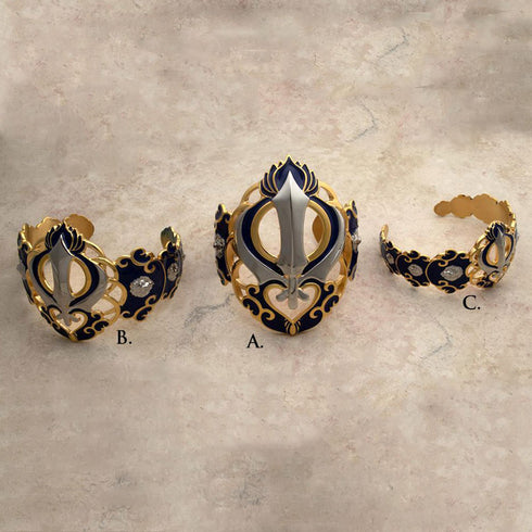 Chakra Lotus / Khalsa Empowerment Bracelets ... with Lion Portraits on the sides