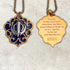 Two-tone steel Khanda / Adi Shakti Shield medallion keyrings or pendants on chains - with Mool Mantra or Mangala Charan Mantra
