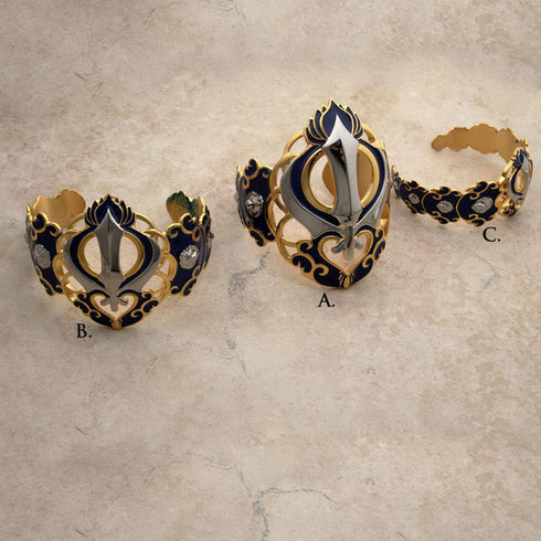 Chakra Lotus / Khalsa Empowerment Bracelets ... with Lion Portraits on the sides