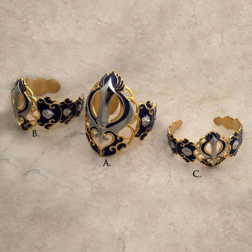 Chakra Lotus / Khalsa Empowerment Bracelets ... with Lion Portraits on the sides