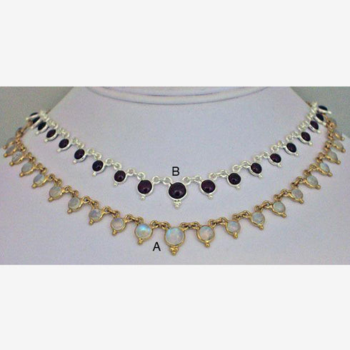Simple elegant multi-gemstone necklaces