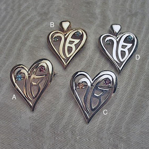 Ekongkar pins and pendants with gemstones