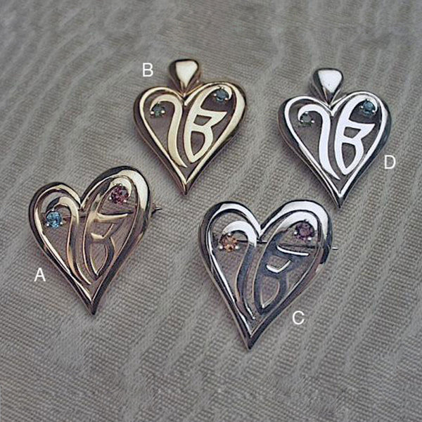 Ekongkar pins and pendants with gemstones