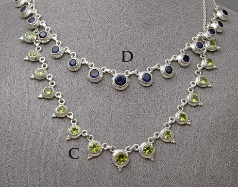 Elegant medium weight gemstone necklaces