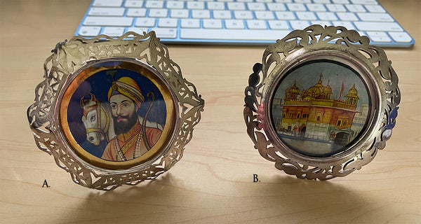 Hand-painted Portrait Stands - Golden Temple & Guru Gobind Singh