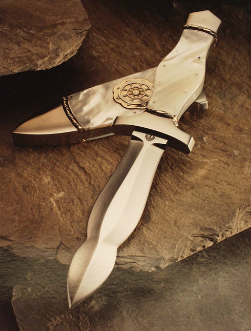 Mother of pearl handled dagger & scabbard