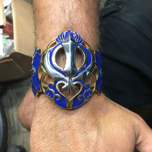 Chakra Lotus / Khalsa Empowerment Bracelets ... with Lion Portraits on the sides