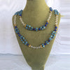 Aquamarine, Quartz Crystal, Lapis and 24K Gold-filled Bead Tantric Necklace