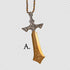 Two-tone steel Khanda and Kirpan pendants on chains - Purchase two or more and receive 25% off!!