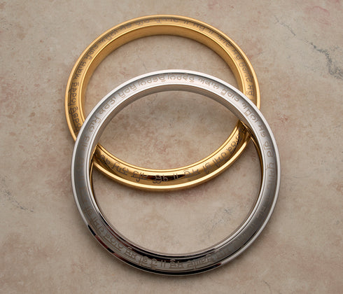 Medium heavierweight solid stainless steel Karas - some with gold tone