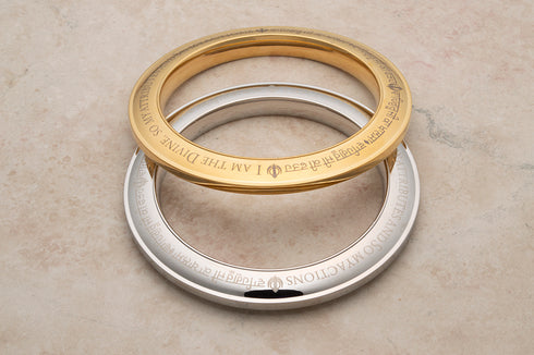 Heavyweight solid stainless steel Karas - some with gold tone