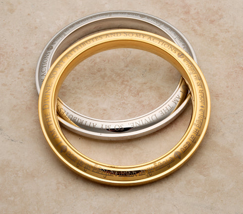 Medium heavierweight solid stainless steel Karas - some with gold tone