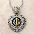 Buy one get one free! Sacred Heart Khanda / Adi Shakti pendants in stainless steel with natural gemstones