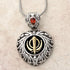 Buy one get one free! Sacred Heart Khanda / Adi Shakti pendants in stainless steel with natural gemstones