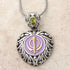 Buy one get one free! Sacred Heart Khanda / Adi Shakti pendants in stainless steel with natural gemstones