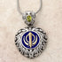 Buy one get one free! Sacred Heart Khanda / Adi Shakti pendants in stainless steel with natural gemstones