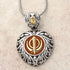 Buy one get one free! Sacred Heart Khanda / Adi Shakti pendants in stainless steel with natural gemstones