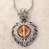 Buy one get one free! Sacred Heart Khanda / Adi Shakti pendants in stainless steel with natural gemstones
