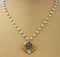 Pearl necklace with ekongkar adi shakti pendant