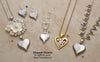 Silver pearl gemstone, heart-shaped pendants & earrings