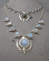 Elegant rainbow moonstone and labradorite Khanda / Adi Shakti necklaces