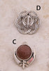 Flower of Life Adi Shakti pin pendants and pendants on gemstone and pearl necklaces and multi-faceted gemstone Adi Shakti pendants - on these same necklaces