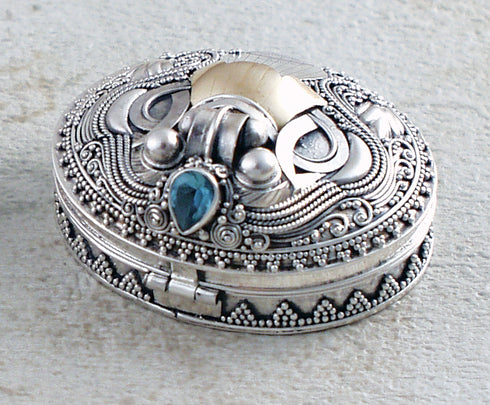 35% off!! Small decorative silver pill boxes