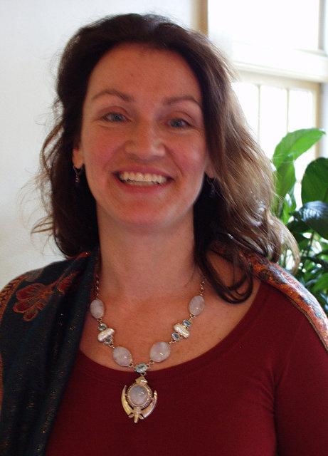 Large rainbow moonstone silver pearl topaz khanda / adi shakti necklace