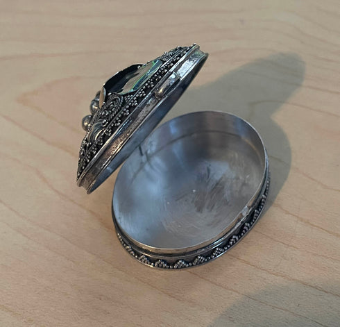 35% off!! Small decorative silver pill boxes