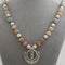 Silver tourmaline pearl khanda / adi shakti necklace