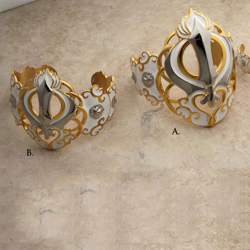 Chakra Lotus / Khalsa Empowerment Bracelets ... with Lion Portraits on the sides