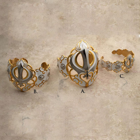 Chakra Lotus / Khalsa Empowerment Bracelets ... with Lion Portraits on the sides