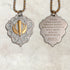 Two-tone steel Khanda / Adi Shakti Shield medallion keyrings or pendants on chains - with Mool Mantra or Mangala Charan Mantra