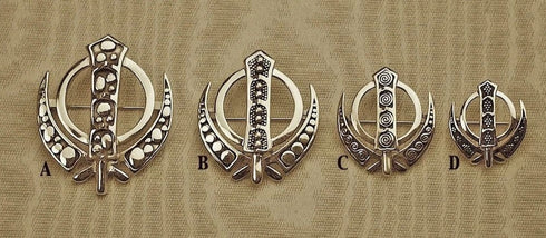 Simple and elegant Khanda / Adi Shakti pin pendants