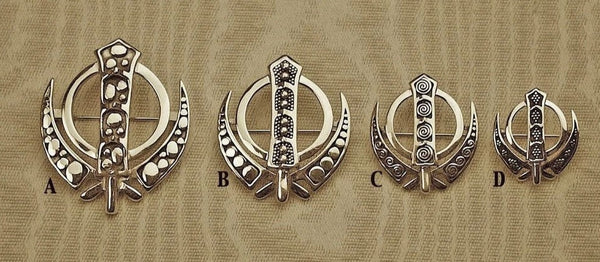 Simple and elegant Khanda / Adi Shakti pin pendants