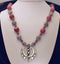 Rhodocrosite Silver khanda / adi shakti necklace