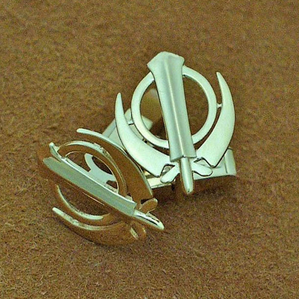 Simple khanda / adi shakti cufflinks