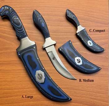 Lightweight Blue G10 (ultra-durable fiberglass laminate) Kirpans - plain or laser engraved